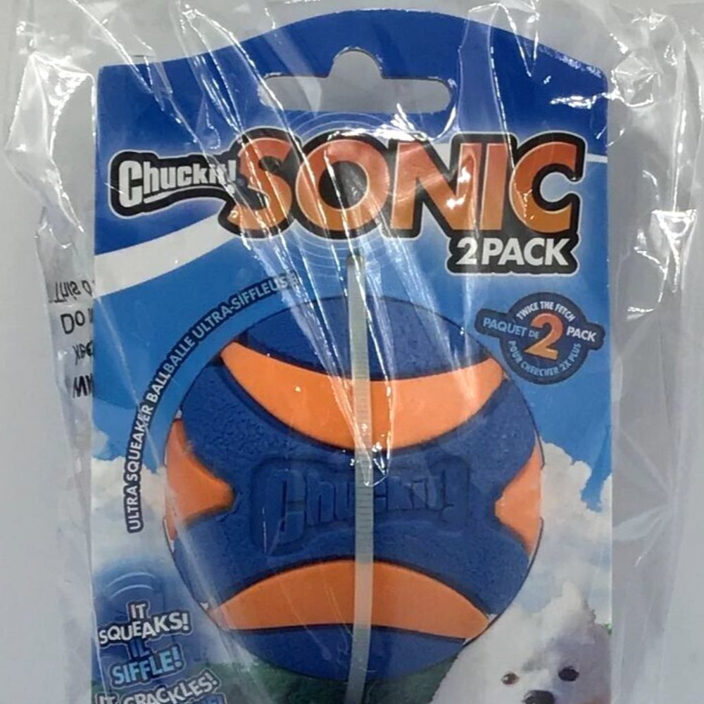 2022 New Chuckit! Sonic 2-Pack Medium Size Dog Toy, Medium, Works-Chuckit Launch